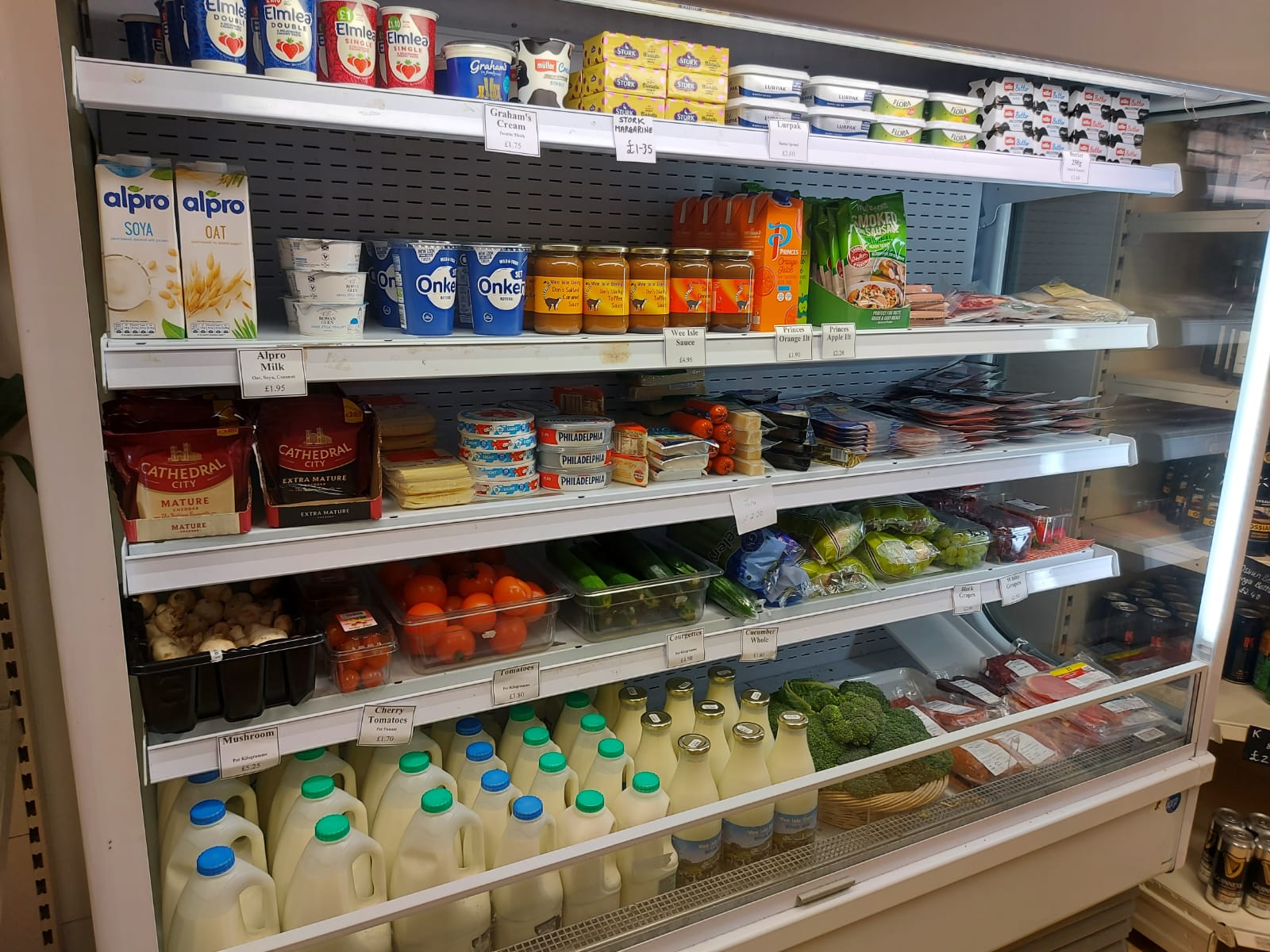 Meat and dairy products in Tayvallich Shop